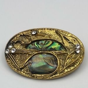Brooch oval art nouveau style
